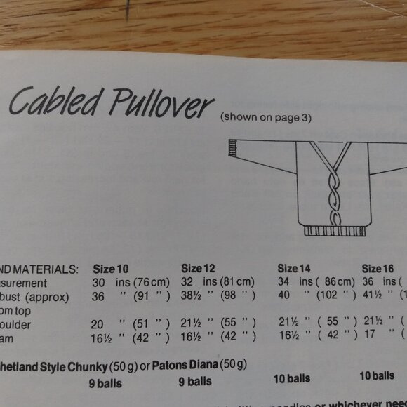 Vintage Sweaters Vests Knitting Pattern Book "Hurry Knits" Loose Fit Patons 464 - Picture 7 of 8